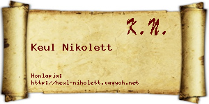 Keul Nikolett névjegykártya